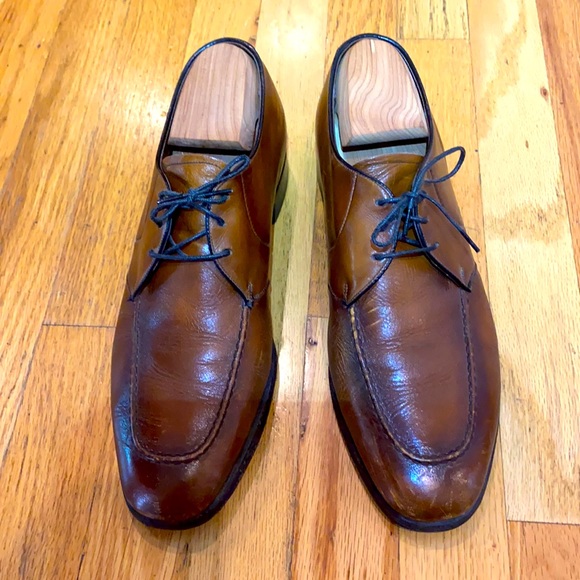 Botany Brown leather dress shoes. - Picture 1 of 8